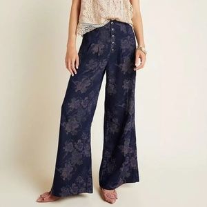 NWT Anthropologie Pilcro High Rise Floral Trouser Jean 28